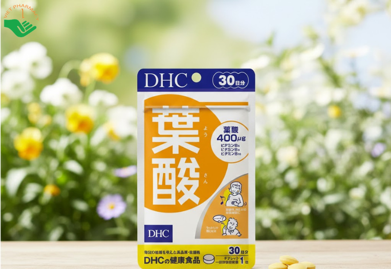 DHC Folic Acid là viên uống bổ sung acid folic (vitamin B9) và các vitamin nhóm B khác (30 viên)