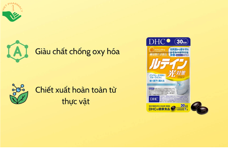  DHC Lutein Blue Light Protection – viên uống bổ mắt, hỗ trợ chống ánh sáng xanh (30 viên/gói)