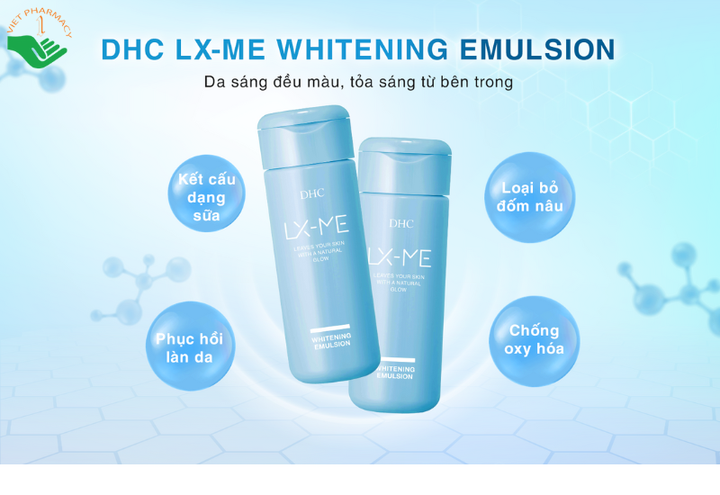 DHC LX-ME Whitening Lotion dưỡng trắng da (chai 180ml)