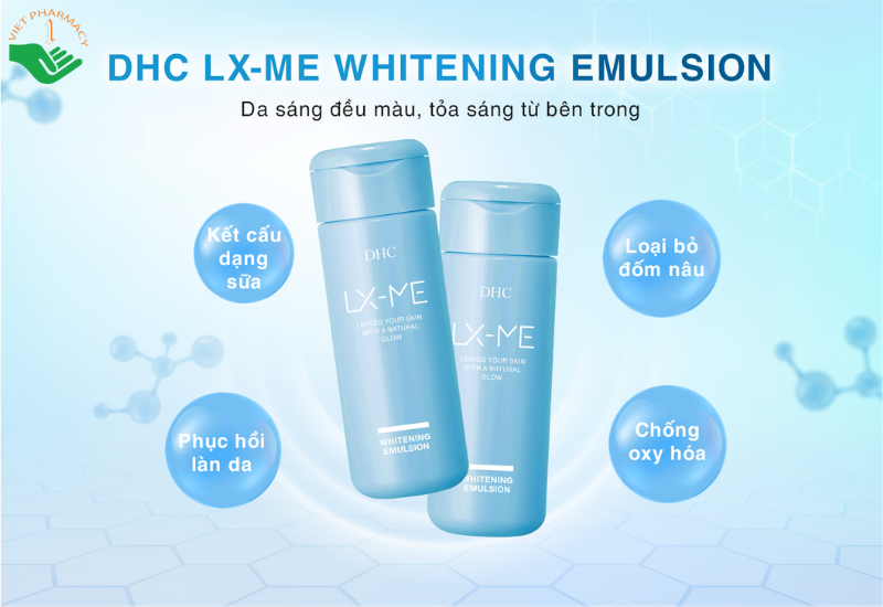 DHC LX-ME Whitening Lotion dưỡng trắng da (chai 180ml)