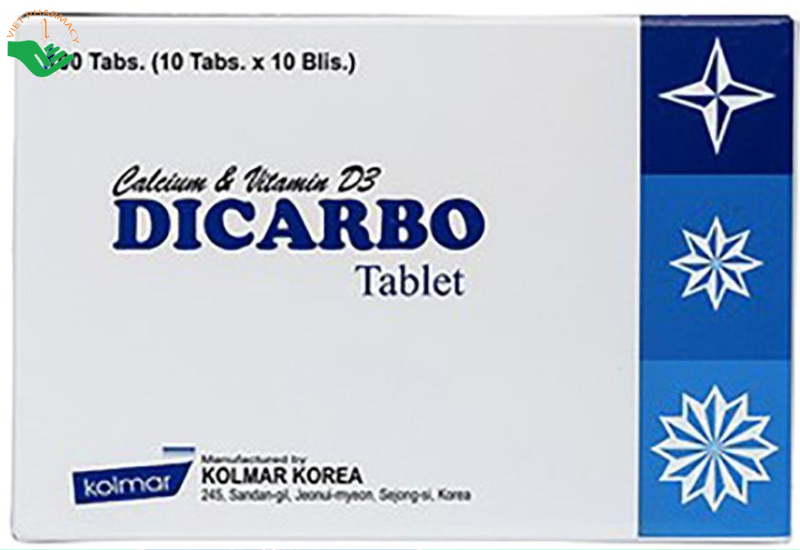 Dicarbo Genuone bổ sung canxi và vitamin D, ngừa loãng xương (10 vỉ x 10 viên)