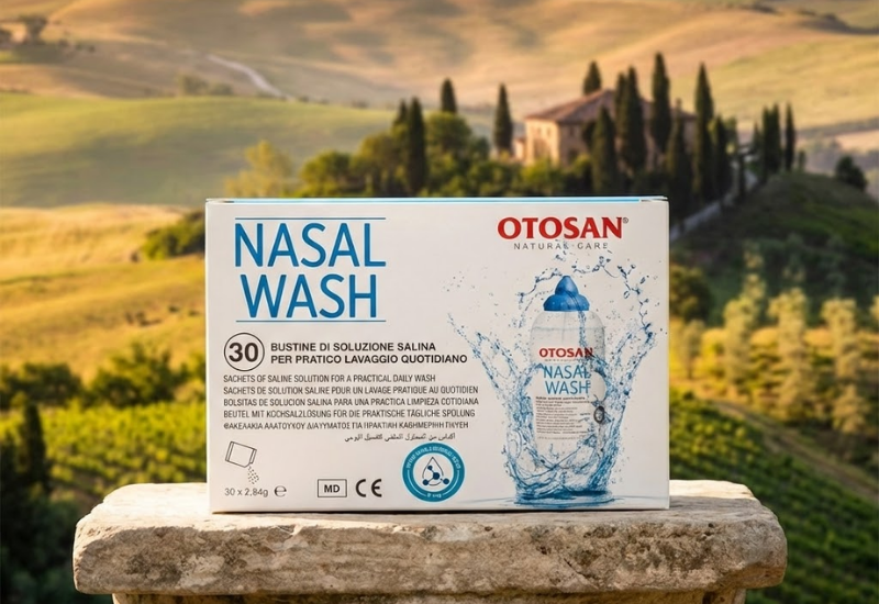 Dung dịch muối rửa mũi OTOSAN NASAL WASH loại bỏ dư thừa chất nhầy, chất ô nhiễm không khí (30 gói)
