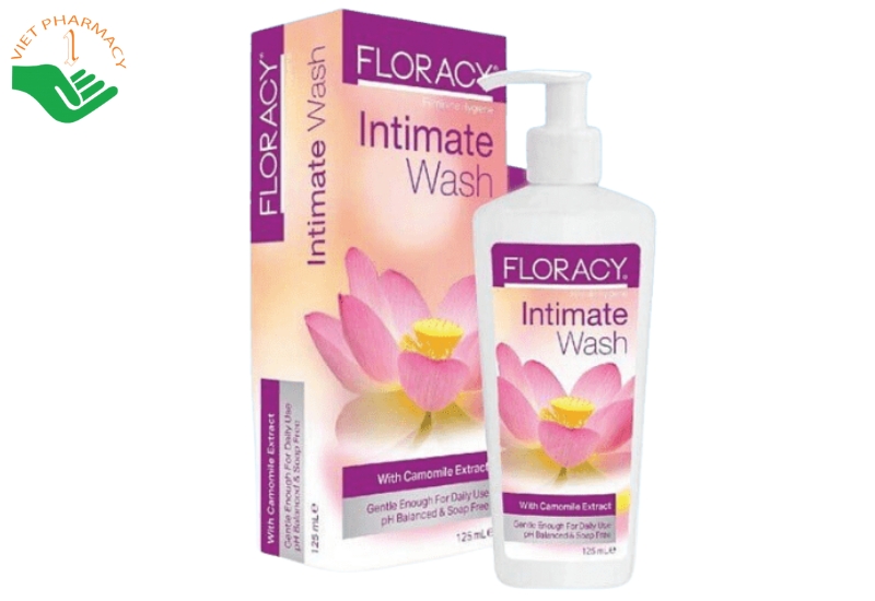 Dung dịch vệ sinh phụ nữ Floracy Intimate Wash 125ml nhẹ nhàng làm sạch vùng kín (Hộp 1 chai 125ml)