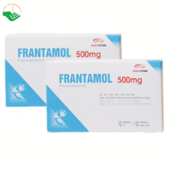 Frantamol 500mg thuốc hạ sốt, giảm đau từ mức nhẹ đến vừa (Hộp 10 vỉ x 10 viên)