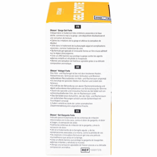 Gel ngậm họng Otosan Throat Gel Forte hỗ trợ làm dịu đau rát, khô họng, khàn tiếng; giúp giảm ho (hộp 14 gói)
