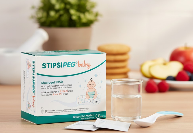 Bột pha uống hỗ trợ nhuận tràng giảm táo bón STIPSIPEG baby