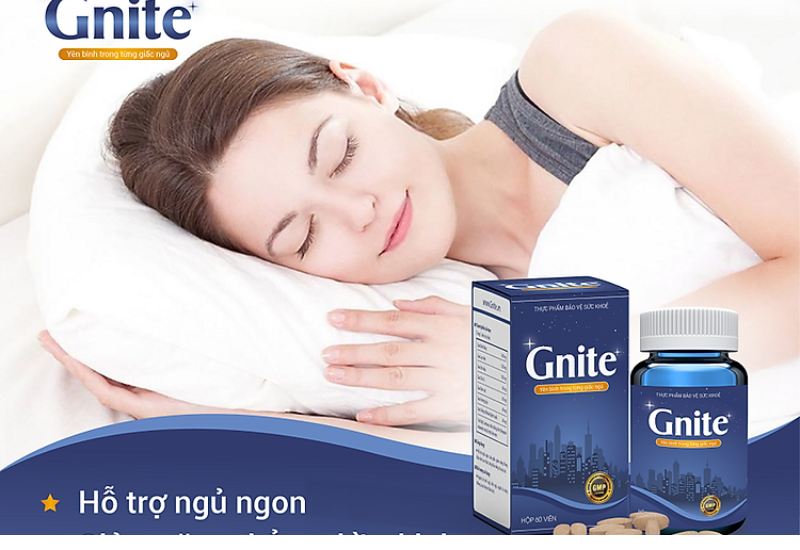 Gnite hỗ trợ giảm căng thẳng thần kinh stress, ngủ ngon (Hộp x 60 viên)