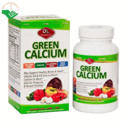 Green Calcium Olympian Labs bổ sung canxi, Vitamin D3, Vitamin K2 hỗ trợ xương răng chắc khoẻ (Hộp 100 viên)