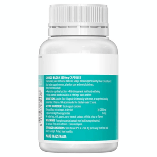 Healthy Care Ginkgo Biloba 2000 tăng cường tuần hoàn máu não (hũ 100 viên)