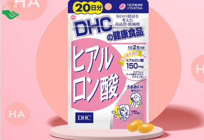 Hyaluronic Acid 150mg giúp giữ nước và duy trì độ ẩm cho làn da căng mịn, đàn hồi, hạn chế nếp nhăn (20 viên)