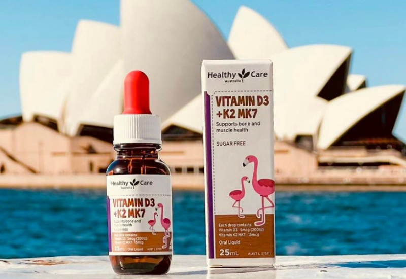 Siro Vitamin KD3K2 MK7 HEALTHY CARE Úc (chai 25ml)