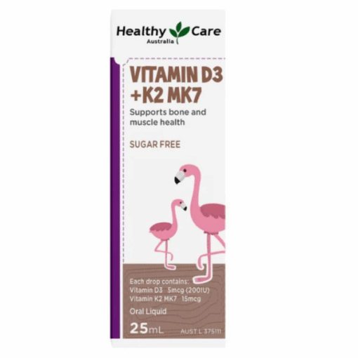 Siro Vitamin KD3K2 MK7 HEALTHY CARE Úc (chai 25ml)
