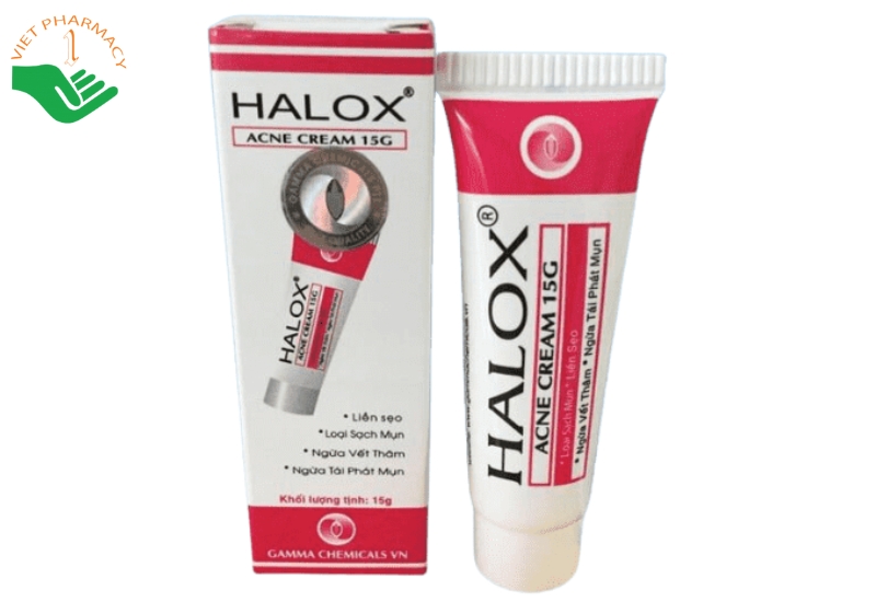 Kem Halox Acne Cream 15g phòng ngừa tình trạng nổi các dạng mụn trứng cá (Hộp 1 tuýp 15g)