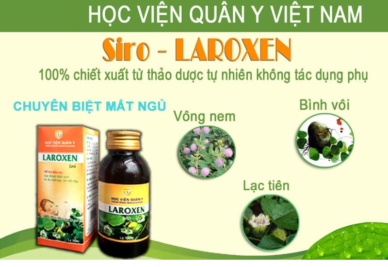 Laroxen hỗ trợ an thần, cải thiện suy nhược thần kinh, ngủ ngon giấc (Chai 100ml)