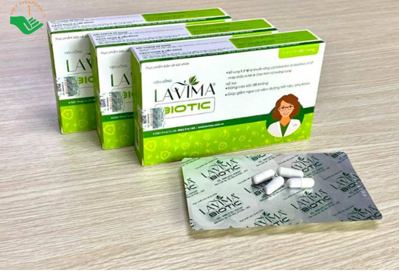 Lavima Biotic tăng đề kháng và cân bằng hệ vi sinh vùng kín (Hộp 20 viên)