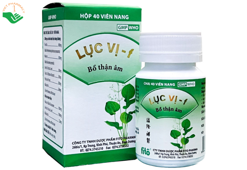 Lục Vị F điều trị  thận âm suy tổn, chóng mặt, ù tai, thắt lưng đầu gối mỏi yếu (Hộp 40 viên)
