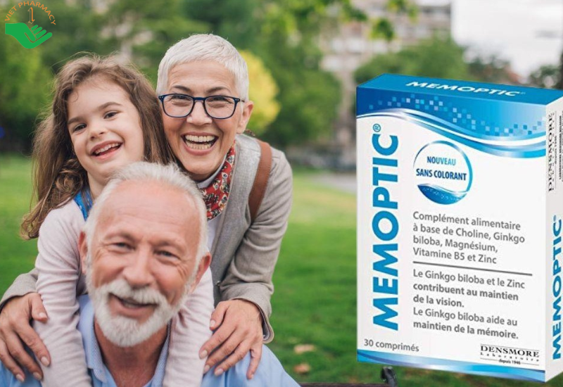 Memoptic giúp bổ sung các dưỡng chất tốt cho não, giúp cải thiện và duy trì trí nhớ (Hộp 2 vỉ x 15 viên)