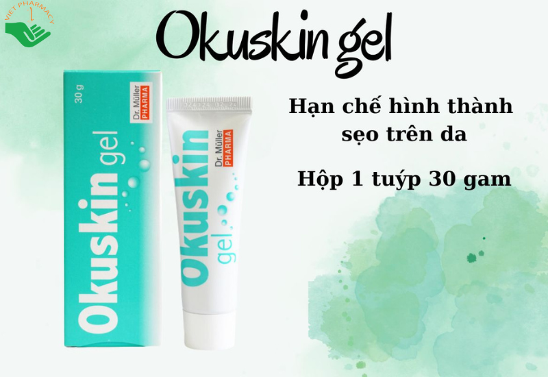 Okuskin Gel giúp lành nhanh vết thương hở, hạn chế sẹo (30g)
