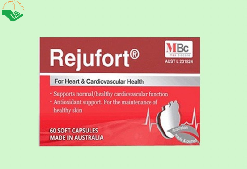 Rejufort hỗ trợ tăng cường sức khỏe tim mạch (Hộp 60 viên)