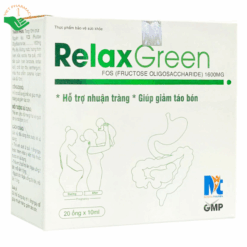 Relaxgreen hỗ trợ bổ sung chất xơ, nhuận tràng, giảm táo bón (Hộp 20 ống x 10ml)