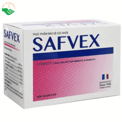 Safvex bổ sung chất xơ và vi khuẩn có ích hỗ trợ nhuận tràng (Hộp 30 gói x 3g)