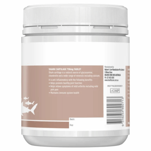 Sụn vi cá mập HEALTHY CARE tăng cường chức năng khớp khỏe mạnh (Hũ 750MG)