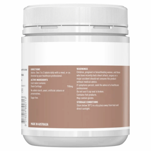 Sụn vi cá mập HEALTHY CARE tăng cường chức năng khớp khỏe mạnh (Hũ 750MG)