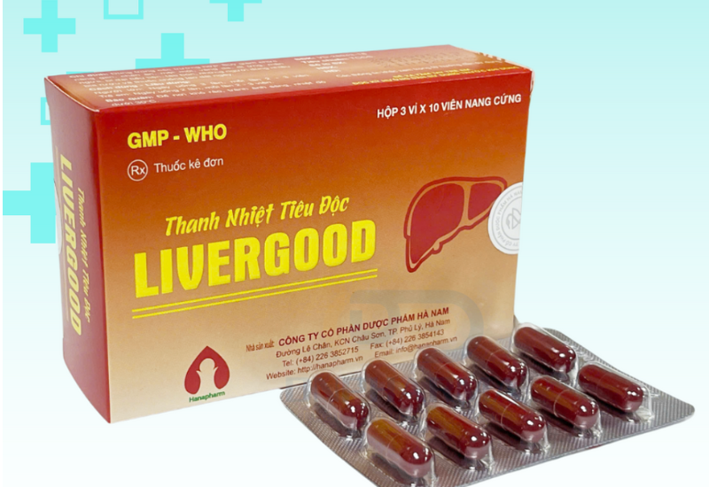 Thanh nhiệt tiêu độc LiverGood hỗ trợ cải thiện chức năng gan, giảm chán ăn, mệt mỏi (Hộp 3 vỉ x 10 viên)