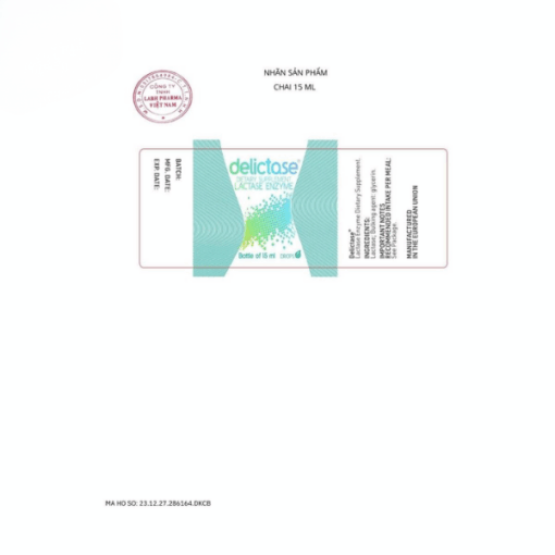 Thực phẩm bảo vệ sức khỏe: DELICTASE DROPS cải thiện tiêu hóa giúp giảm các triệu chứng không dung nạp lactose (lọ 15ml)