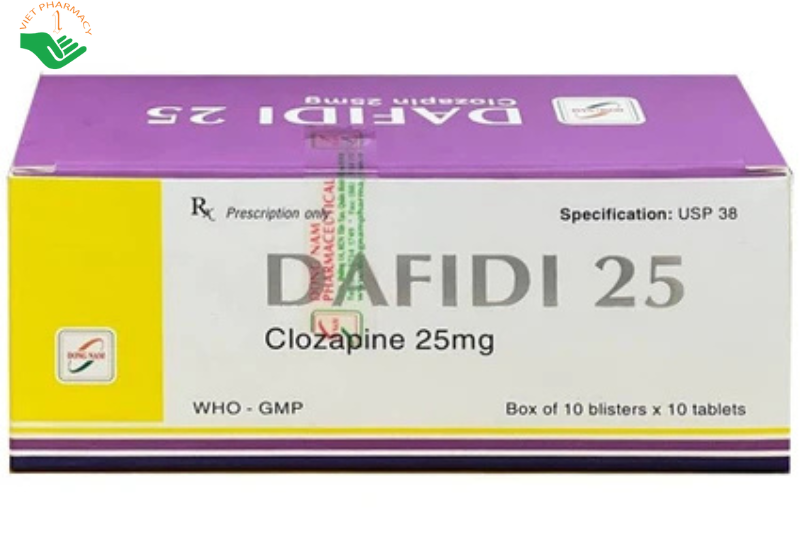 Thuốc Dafidi 25 Đông Nam điều trị các bệnh lý thần kinh (10 vỉ x 10 viên)