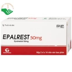 Thuốc Epalrest 50mg phòng ngừa và điều trị biến chứng đái tháo đường (Hộp 2 vỉ x 14 viên)