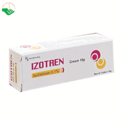 Thuốc Izotren 0.1% (10mg) điều trị mụn trứng cá (Hộp 1 tuýp 10g)