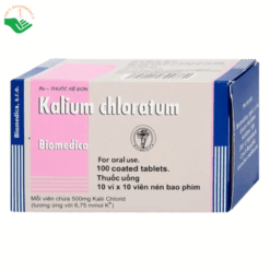 Thuốc Kalium Chloratum Biomedica dùng trong phòng và điều trị một số trường hợp thiếu kali (10 vỉ x 10 viên)
