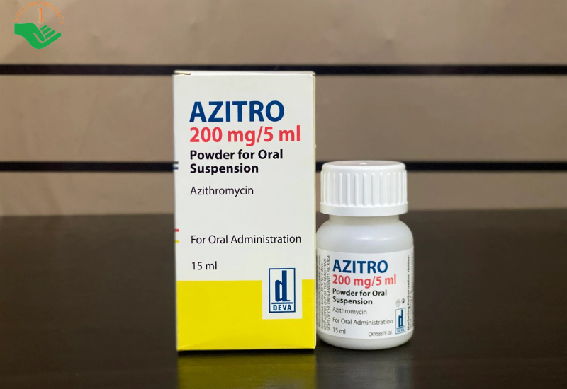 Thuốc kháng sinh Azitro điều trị nhiễm khuẩn đường hô hấp dưới (Hộp 15ml)