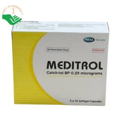 Thuốc Meditrol 0.25mcg MEGA điều trị chứng loãng xương (Hộp 3 vỉ x 10 viên)