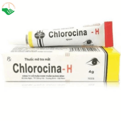 Thuốc mỡ tra mắt Chlorocina-H Quapharco điều trị viêm mí, viêm kết mạc (4g)