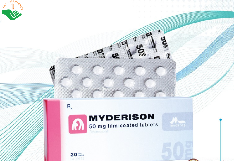 Thuốc Myderison 150mg được chỉ định để điều trị co cứng cơ hiệu quả (Hộp 3 vỉ x 10 viên)