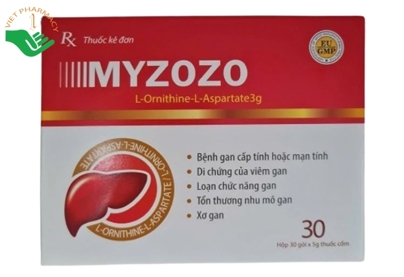 Thuốc Myzozo 3g điều trị các bệnh lý về gan (Hộp 30 gói x 5g)