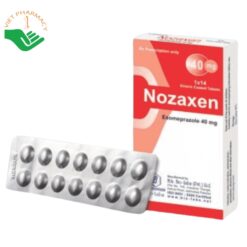 Thuốc Nozaxen 40mg điều trị viêm loét dạ dày và trào ngược dạ dày (Hộp 1 vỉ x 14 viên)