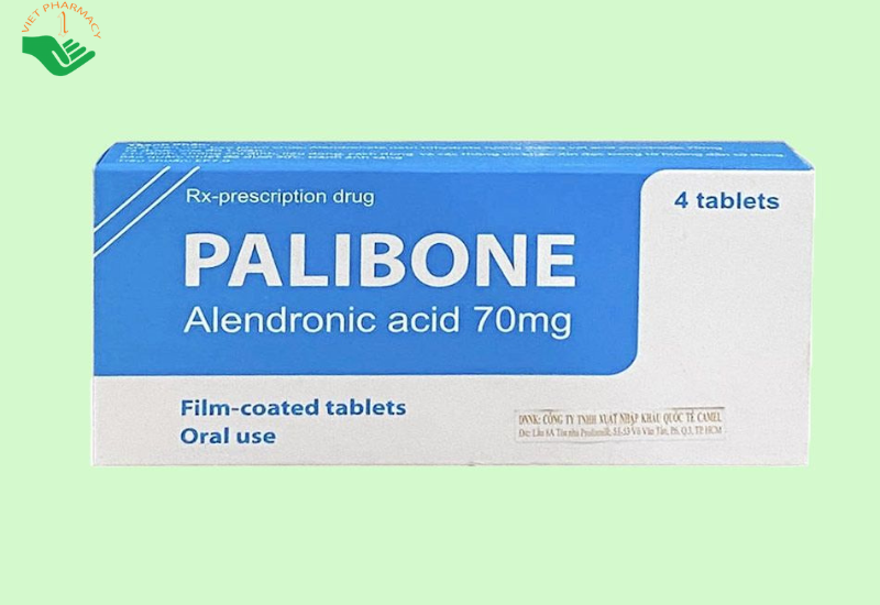 Thuốc Palibone 70mg Atlantic điều trị loãng xương ở nam giới và phụ nữ sau mãn kinh (1 vỉ x 4 viên)