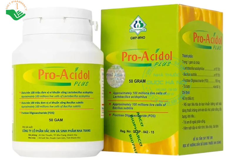 Thuốc Pro-Acidol Plus 100g Biopharco hỗ trợ điều trị rối loạn tiêu hóa (Hộp 100g)