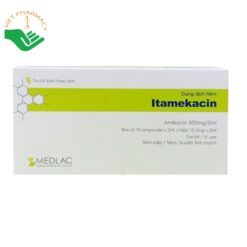 Thuốc tiêm Itamekacin 500mg/2ml điều trị nhiễm khuẩn nặng ở đường hô hấp và đường tiết niệu (Hộp 10 ống x 2 ml)