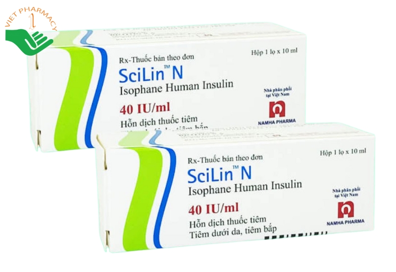 Thuốc tiêm SciLin N 40IU/ml điều trị đái tháo đường típ 1 (Hộp 1 lọ 10ml)