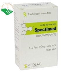 Thuốc tiêm Spectimed điều trị viêm niệu đạo cấp và trực tràng do lậu (Hộp 1 lọ 2g x 1 ống dung môi)