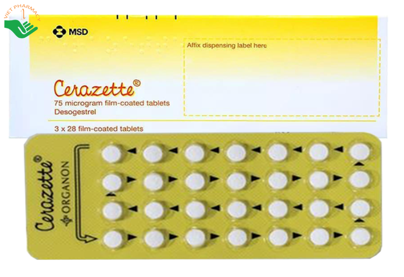 Thuốc tránh thai Cerazette (Hộp 1 vỉ x 28 viên)