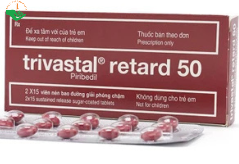 Thuốc Trivastal Retard 50 Servier điều trị bệnh Parkinson (2 vỉ x 15 viên)