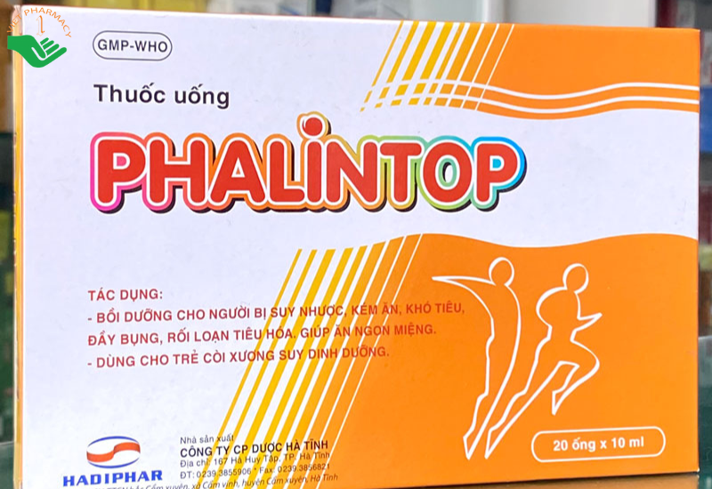 Thuốc uống Phalintop bồi dưỡng cho người suy nhược, giúp ăn ngon miệng (Hộp 20 ống x 10ml)