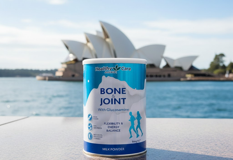 Sữa bổ xương khớp Úc Healthy Care Bone Joint with Glucosamine (Hộp 600g)