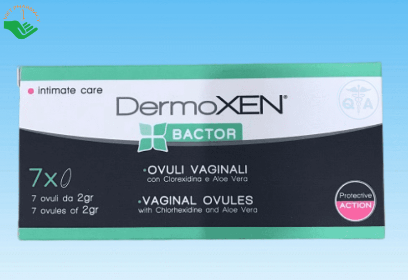 Viên đặt âm đạo Dermoxen Bactor hỗ trợ giảm viêm nhiễm (Hộp 7 viên)