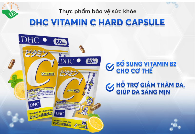 Viên giúp da sáng mịn Vitamin C DHC (60 viên)